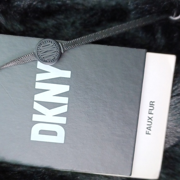 DKNY Hooded Faux Fur Coat NWT. HOST PICK!! - Picture 7 of 14